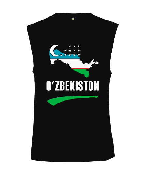 Tisho - Özbekistan,uzbekistan,Ozbekiston,Özbekistan Bayrağı,Özbekistan logosu,uzbekistan flag. Kesik Kol Unisex Tişört