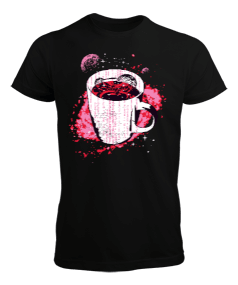 Tisho - Özel Çizim Galaksi Kahvesi Erkek Tişört