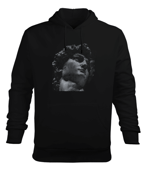 Tisho - Özel Tasarım David Portresi Erkek Kapüşonlu Hoodie Sweatshirt