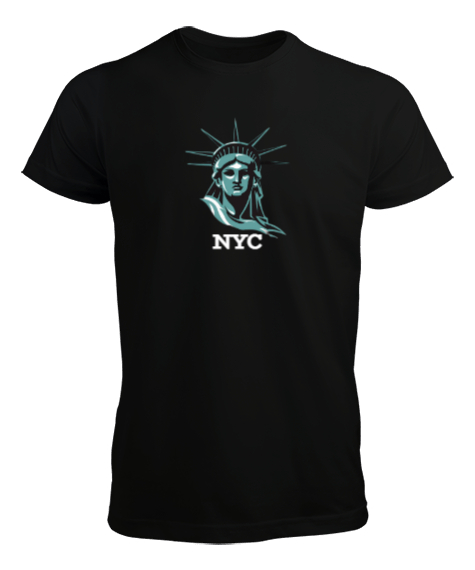 Tisho - Özgürlük heykeli NYC Siyah Erkek Tişört
