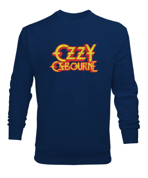 Tisho - Ozzy Ozbourne Rock Tasarım Baskılı Lacivert Erkek Sweatshirt