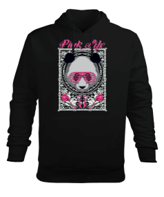 P001 - Pink Life Panda Erkek Kapüşonlu Hoodie Sweatshirt - Tisho