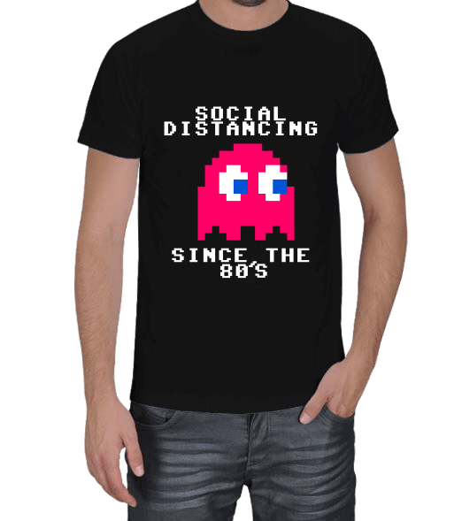 Tisho - Pacman Social Distancing Erkek Tişört