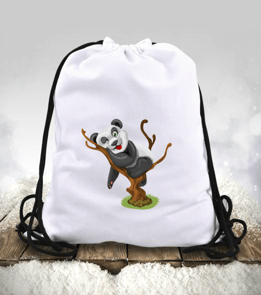 Tisho - panda, ağaç, çanta Büzgülü spor çanta