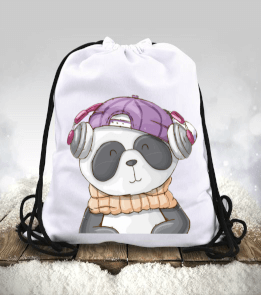 panda Büzgülü spor çanta - Tisho
