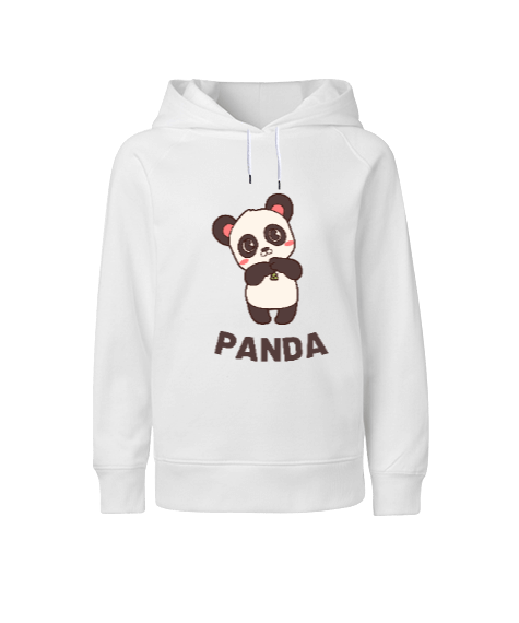 Tisho - PANDA Çocuk Unisex Hoodie Kapüşonlu