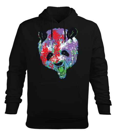 Tisho - Panda Erkek Kapüşonlu Hoodie Sweatshirt