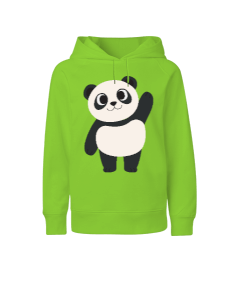 Panda Merhaba Çocuk Unisex Hoodie Kapüşonlu - Tisho