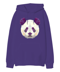 panda Oversize Unisex Kapüşonlu Sweatshirt - Tisho