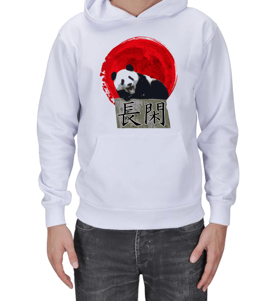 Tisho - Panda peaceful Erkek Kapşonlu