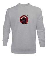 Panda Resimli Gri Erkek Sweatshirt - Tisho