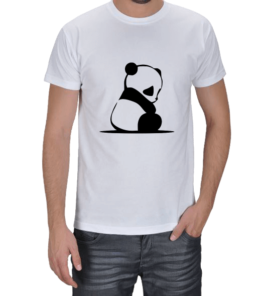 Tisho - panda, sevimli, küs Erkek Tişört