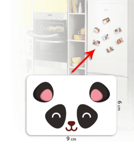 panda, sevimli, magnet Kişiye Özel Buzdolabı Magneti - Tisho