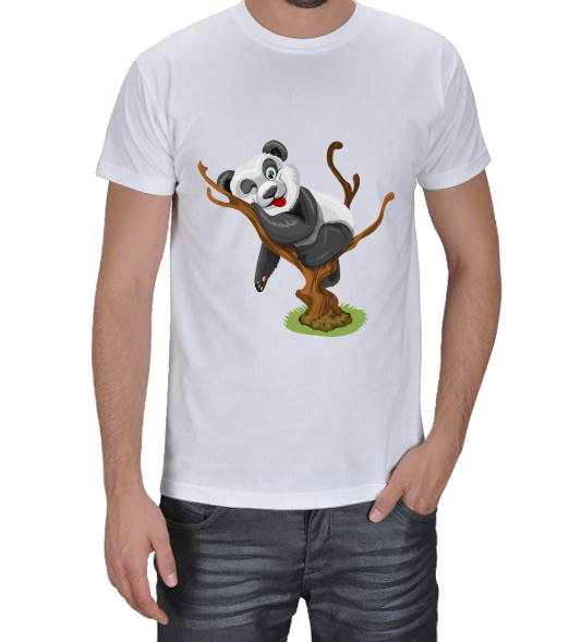 Tisho - Panda Tasarımlı Erkek Tişört