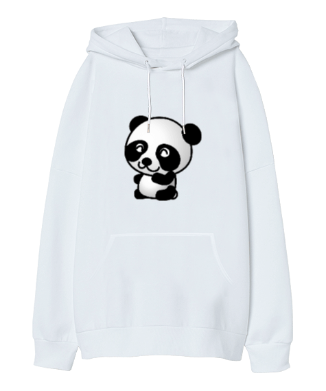 Tisho - Pandalı Oversize Unisex Kapüşonlu Sweatshirt