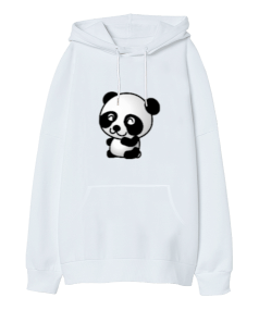 Pandalı Oversize Unisex Kapüşonlu Sweatshirt - Tisho
