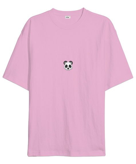 Tisho - Pandalı Pembe Oversize Unisex Tişört