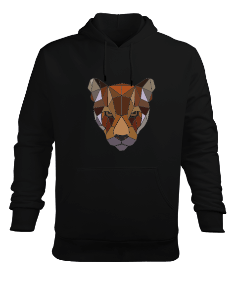 Tisho - panter desenli Erkek Kapüşonlu Hoodie Sweatshirt