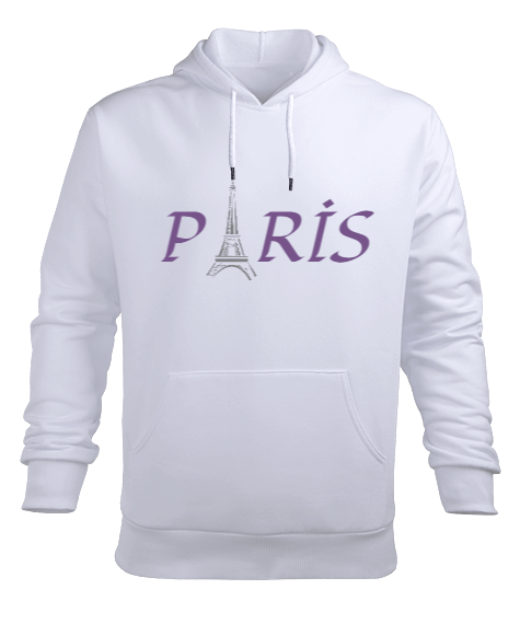 Tisho - Paris Erkek Kapüşonlu Hoodie Sweatshirt