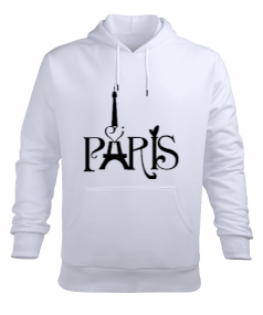 Tisho - Paris Eyfel Kulesi Erkek Kapüşonlu Hoodie Sweatshirt