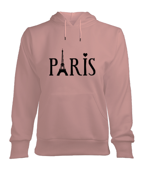 Tisho - Paris Sweatshirt Kadın Kadın Kapşonlu Hoodie Sweatshirt
