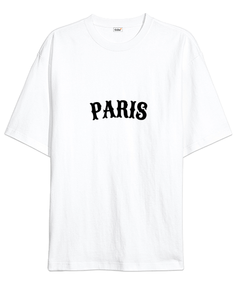 Tisho - PARIS Yazılı Oversize Unisex Tişört