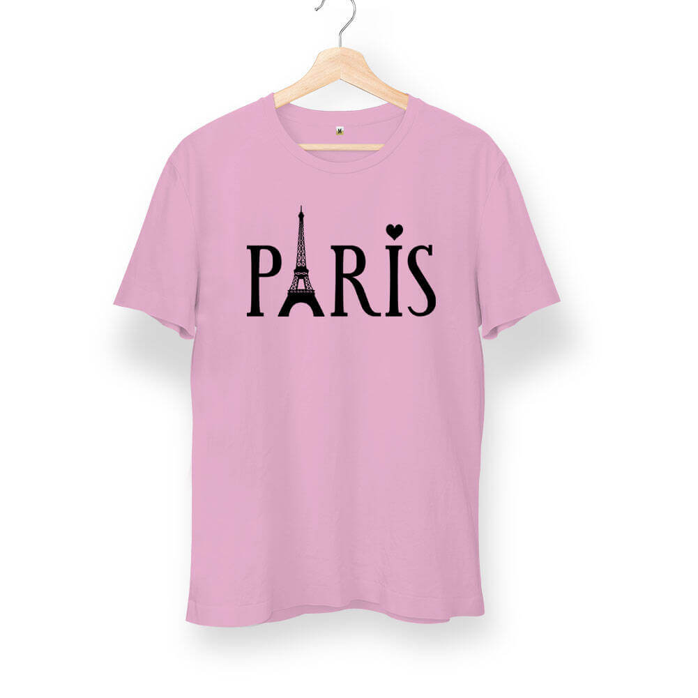 Tisho - Paris Yazılı Unisex Kısa Kol Tişört