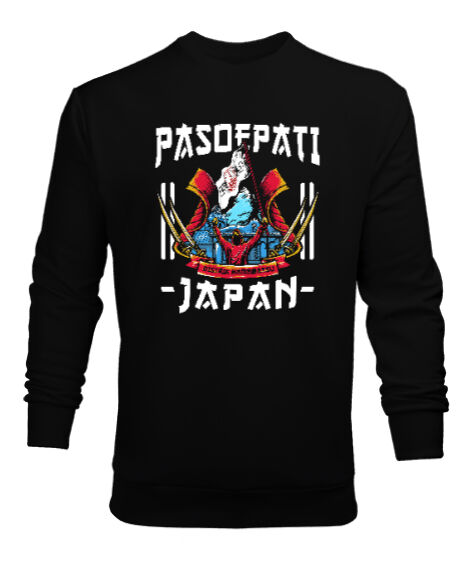Tisho - Pasoepati Japan Siyah Erkek Sweatshirt