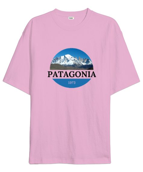 Tisho - PATAGONIA Pembe Oversize Unisex Tişört