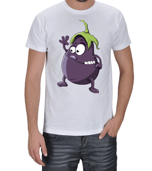 Tisho - Patlıcan Baskılı Erkek Tişört