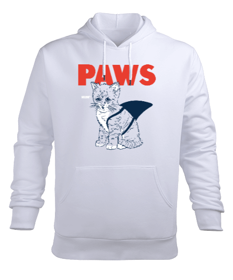 Tisho - Paws Meow Erkek Kapüşonlu Hoodie Sweatshirt