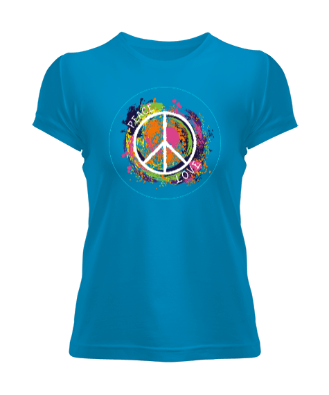 Tisho - Peace Barış Hippi Kadın Tişört