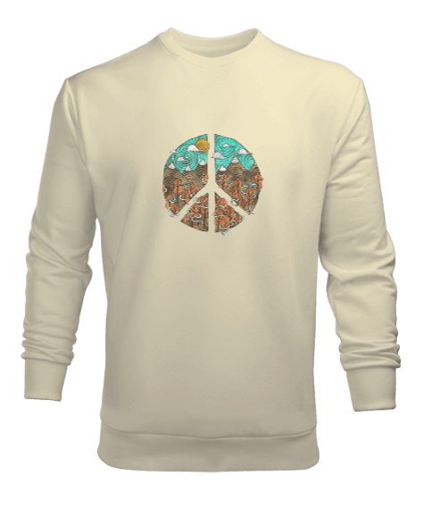 Tisho - Peace Barış Özgürlük Erkek Sweatshirt