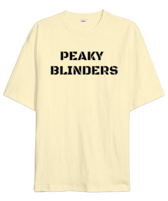 Peaky Blinders figürlü Oversize Unisex Tişört - Thumbnail