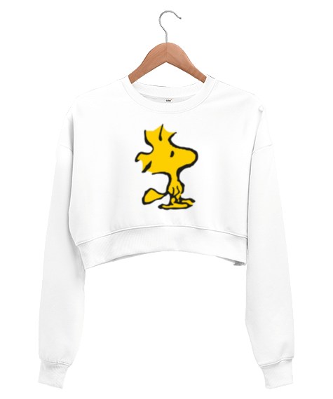 Tisho - Peanuts Woodstock Kadın Crop Sweatshirt