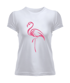 Tisho - Pembe Flamingo Kadın Tişört