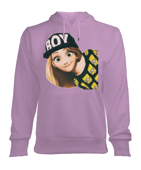 Tisho - Pembe Girl Kadın Kapşonlu Hoodie Sweatshirt