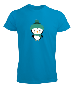 penguen baskılı Erkek Tişört - Tisho