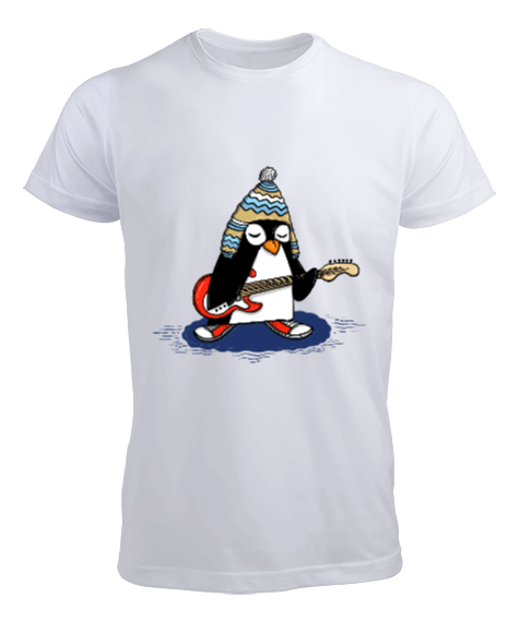 penguen baskılı Erkek Tişört - Tisho
