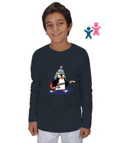 Penguen Çocuk Unisex Uzunkollu - Tisho