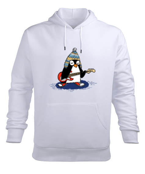 Tisho - Penguen desenli sweat Erkek Kapüşonlu Hoodie Sweatshirt