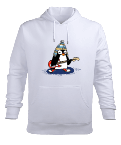 Penguen desenli sweat Erkek Kapüşonlu Hoodie Sweatshirt - Tisho