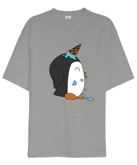 Tisho - Penguen desenli tişört Oversize Unisex Tişört