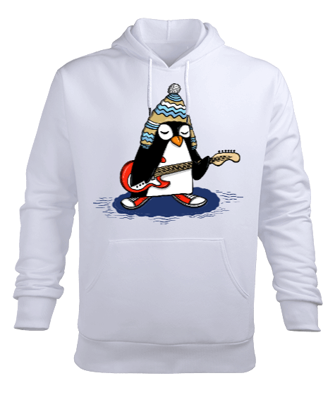 Tisho - Penguen Erkek Kapüşonlu Hoodie Sweatshirt