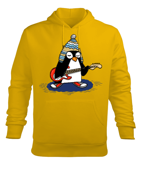 Tisho - Penguen Erkek Kapüşonlu Hoodie Sweatshirt