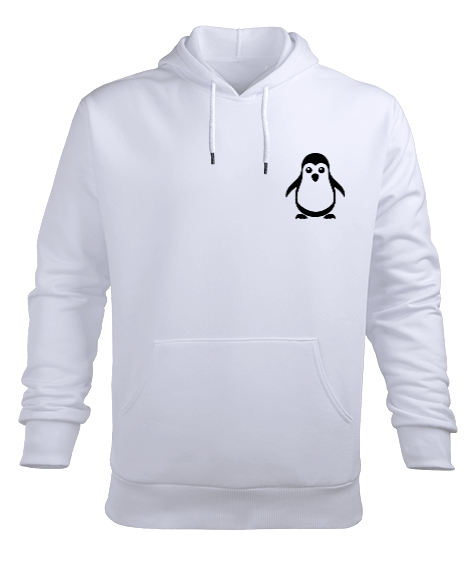 penguen Erkek Kapüşonlu Hoodie Sweatshirt - Tisho