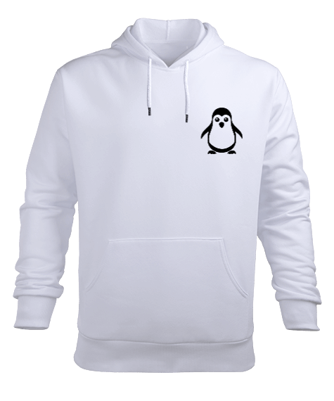 Tisho - penguen Erkek Kapüşonlu Hoodie Sweatshirt