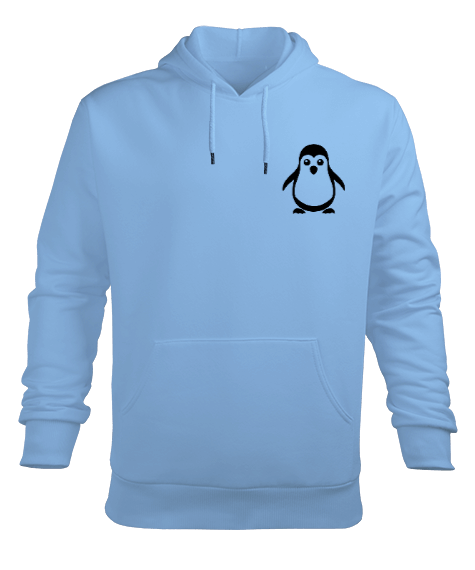 Tisho - penguen Erkek Kapüşonlu Hoodie Sweatshirt