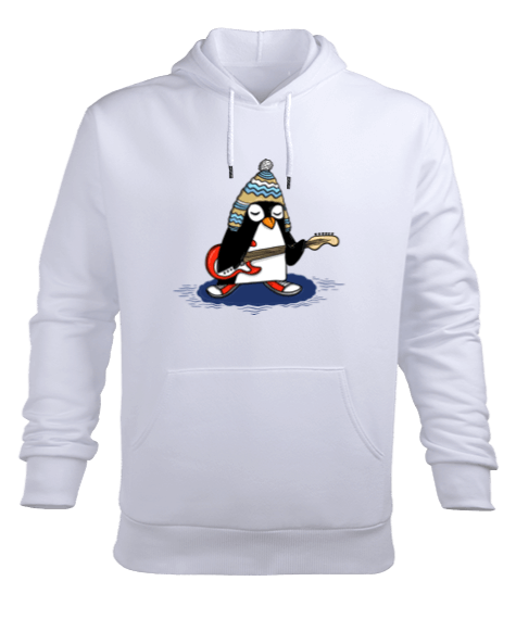 Tisho - Penguen Erkek Kapüşonlu Hoodie Sweatshirt