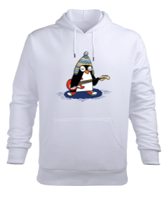 Penguen Erkek Kapüşonlu Hoodie Sweatshirt - Tisho